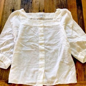 White textured blouse
